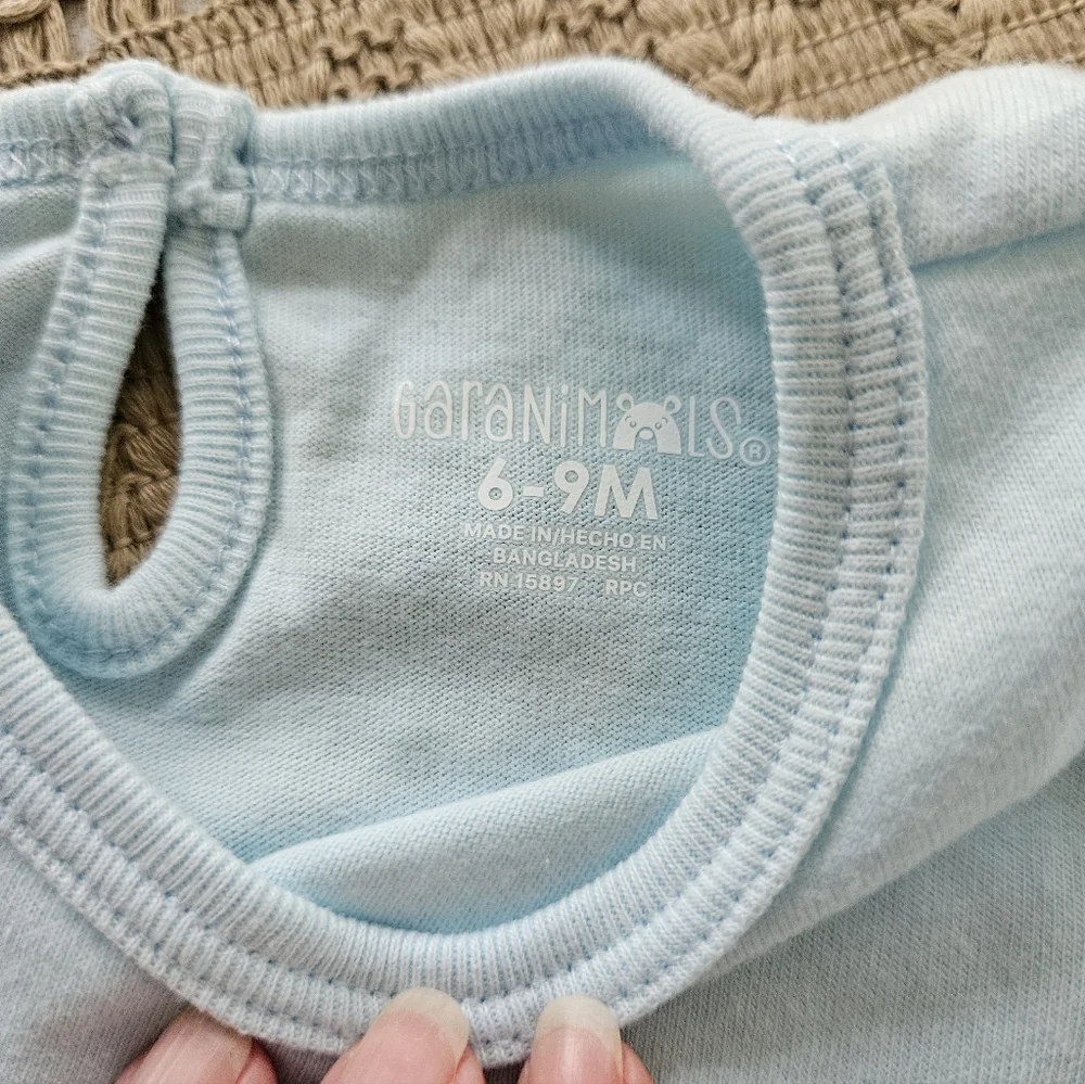 Garanimals Light Blue Baby Bodysuit Sz 6-9m